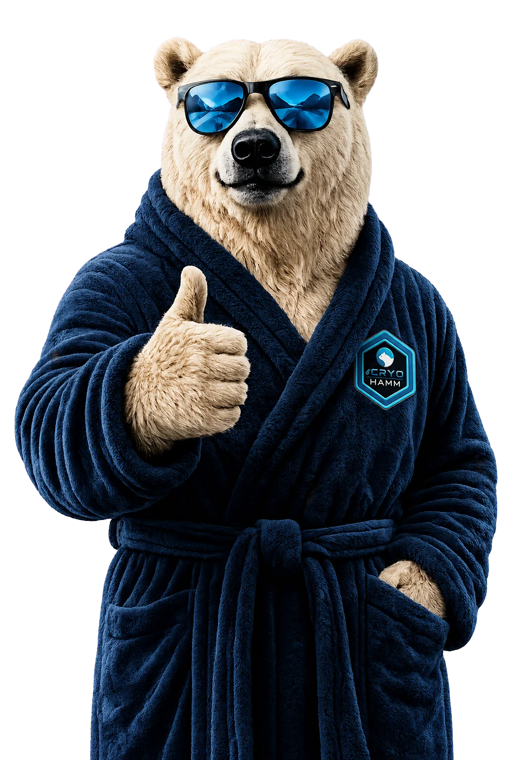 Cryo Hamm Eisbär mit Sonnenbrille